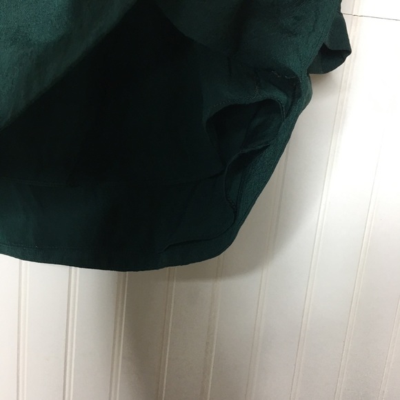 Cefinn Half Button Layered Forest Green Blouse - Picture 4 of 8